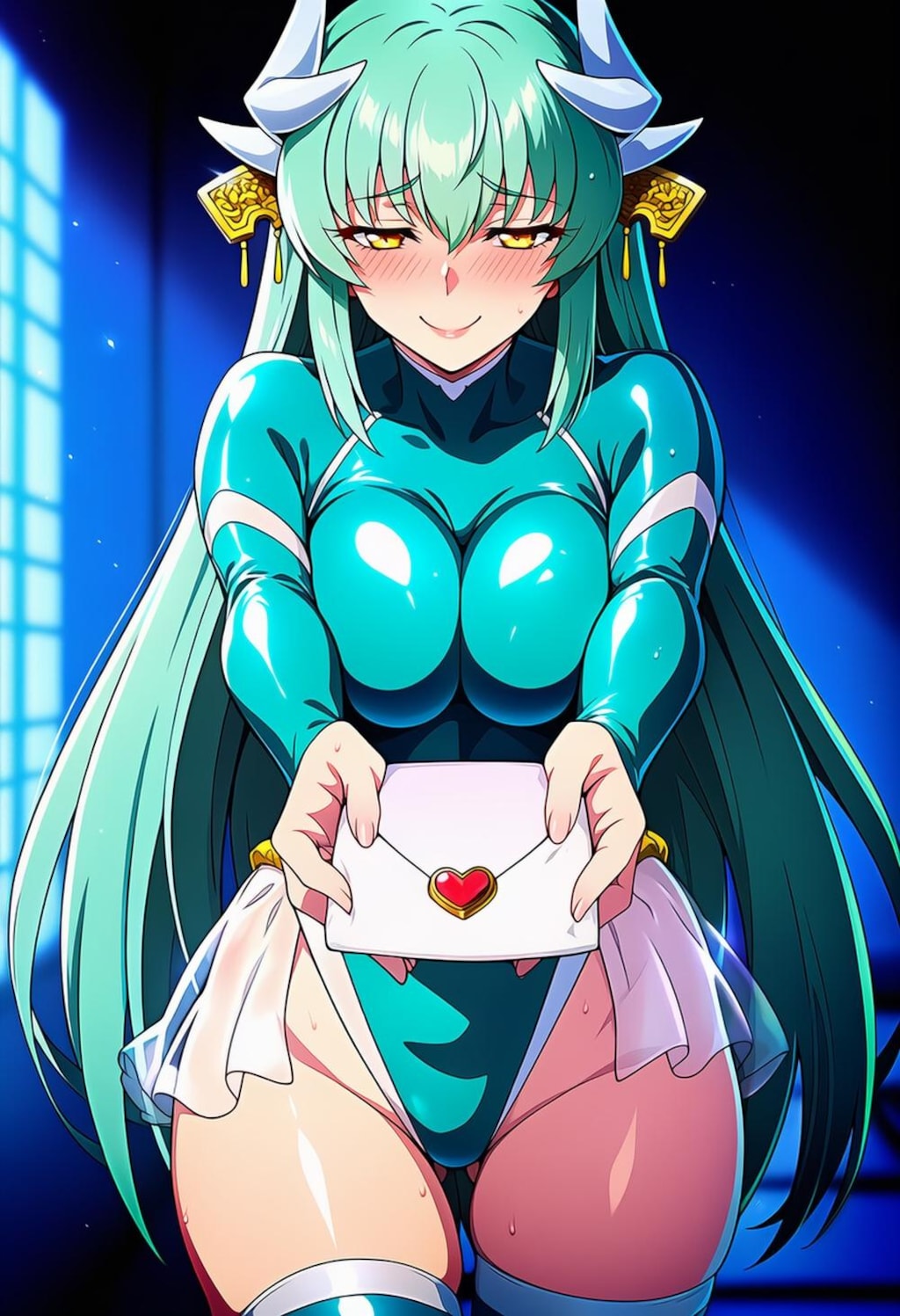 手紙渡すボディスーツ等コスプレラブレター人妻