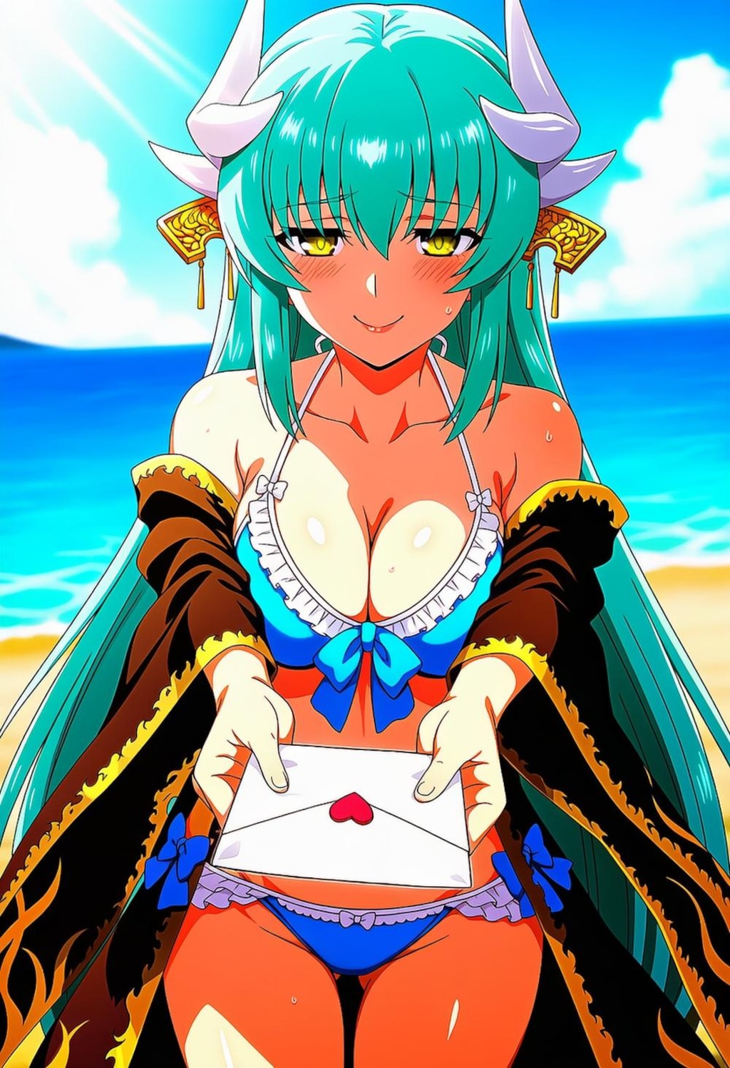 手紙渡すボディスーツ等コスプレラブレター人妻