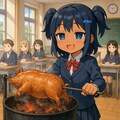 ブタの丸焼きを作るこなつちゃん 3枚目