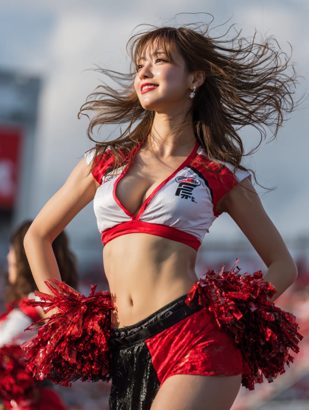 見えそうで見えないチアガール