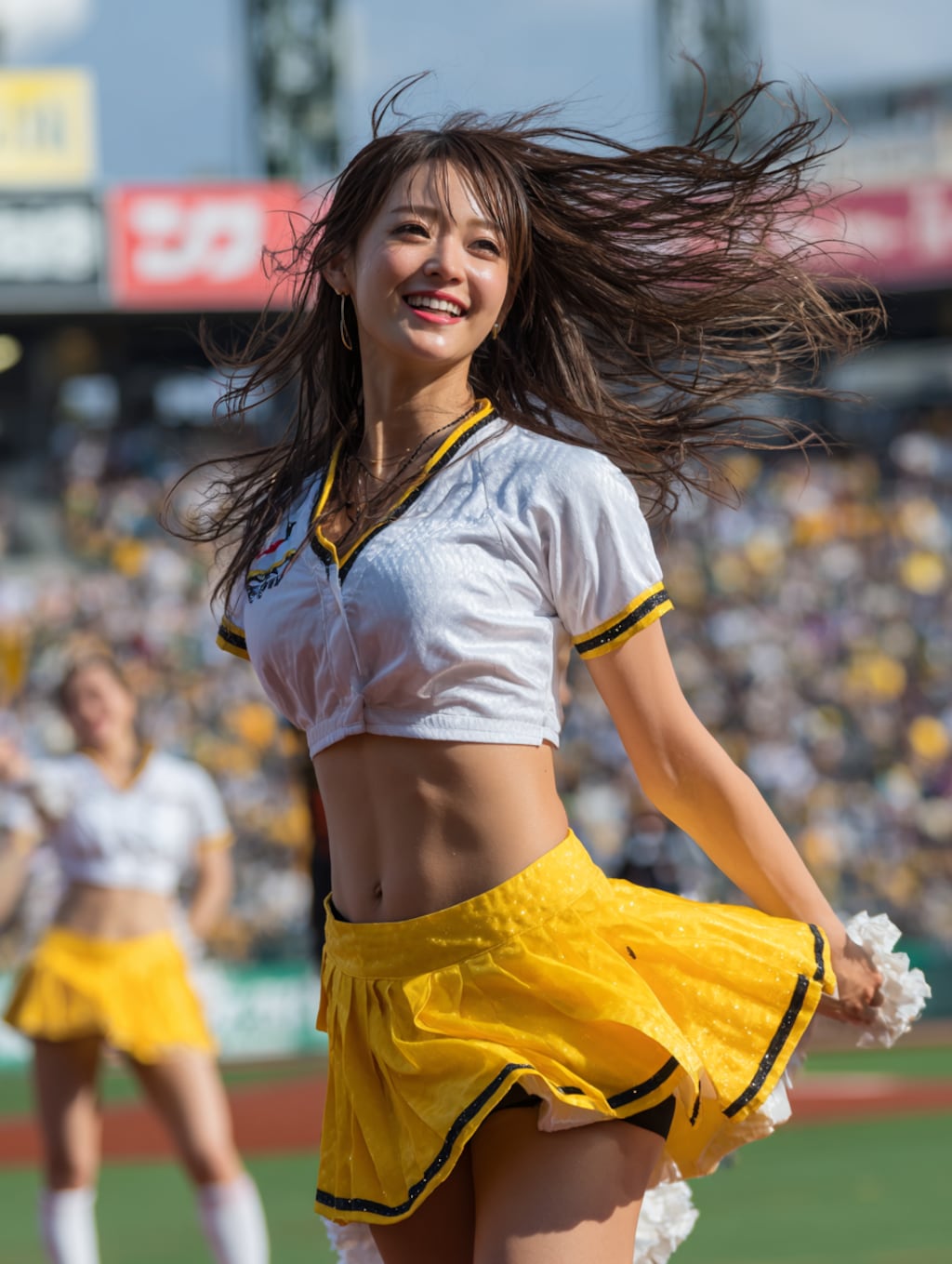 見えそうで見えないチアガール