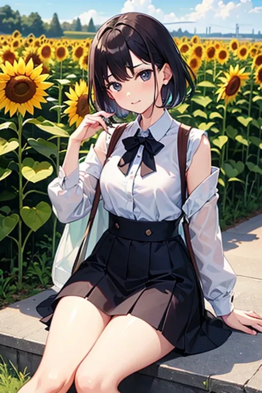 ひまわり迷路体験　イラストVer.