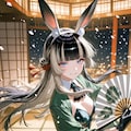 儒烏風亭ら◯んバニーガール💚 4枚目