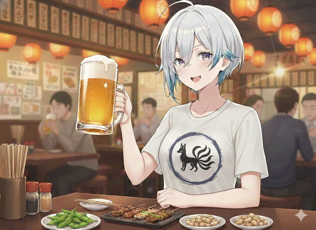 【狐狼のだれやめ】ビールメガジョッキ