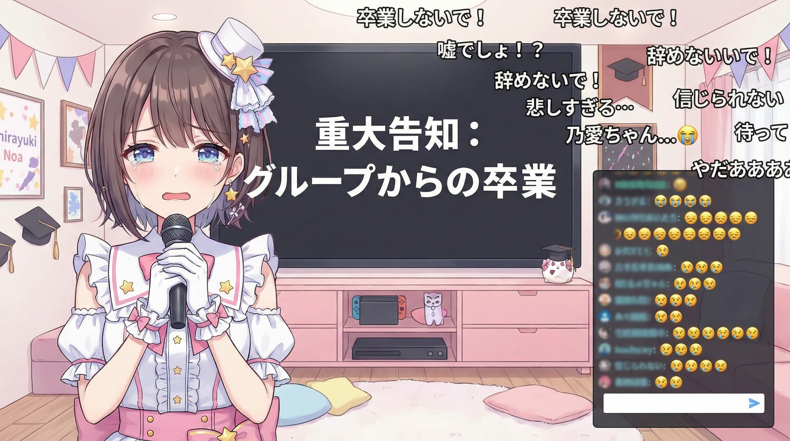 重大告知！乃愛ちゃん（誰？）まさかの卒業！ | の人気AIイラスト・グラビア