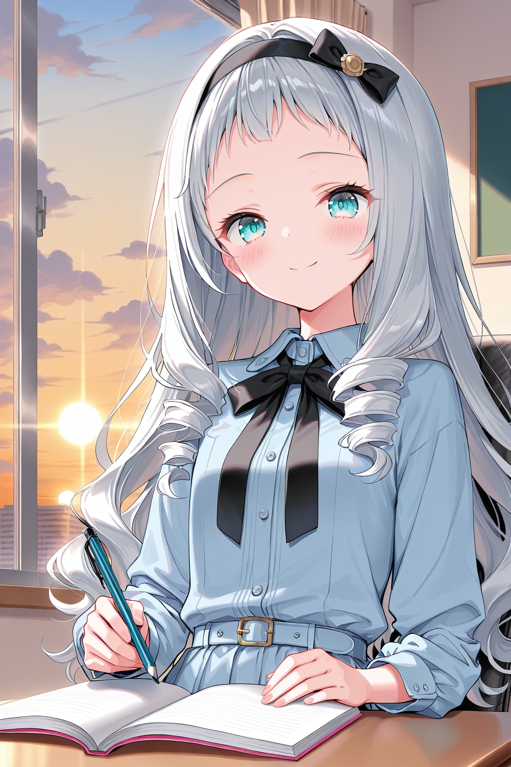 【18:00】宿題【密着シルヴィアちゃん(平日編)】 | の人気AIイラスト・グラビア