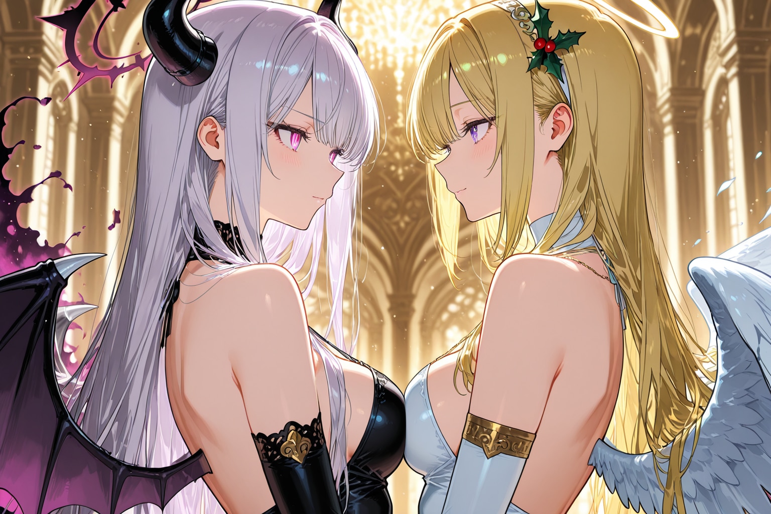 悪魔と天使 | の人気AIイラスト・グラビア