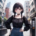 黒髪おさげ巨乳さん_01 8枚目