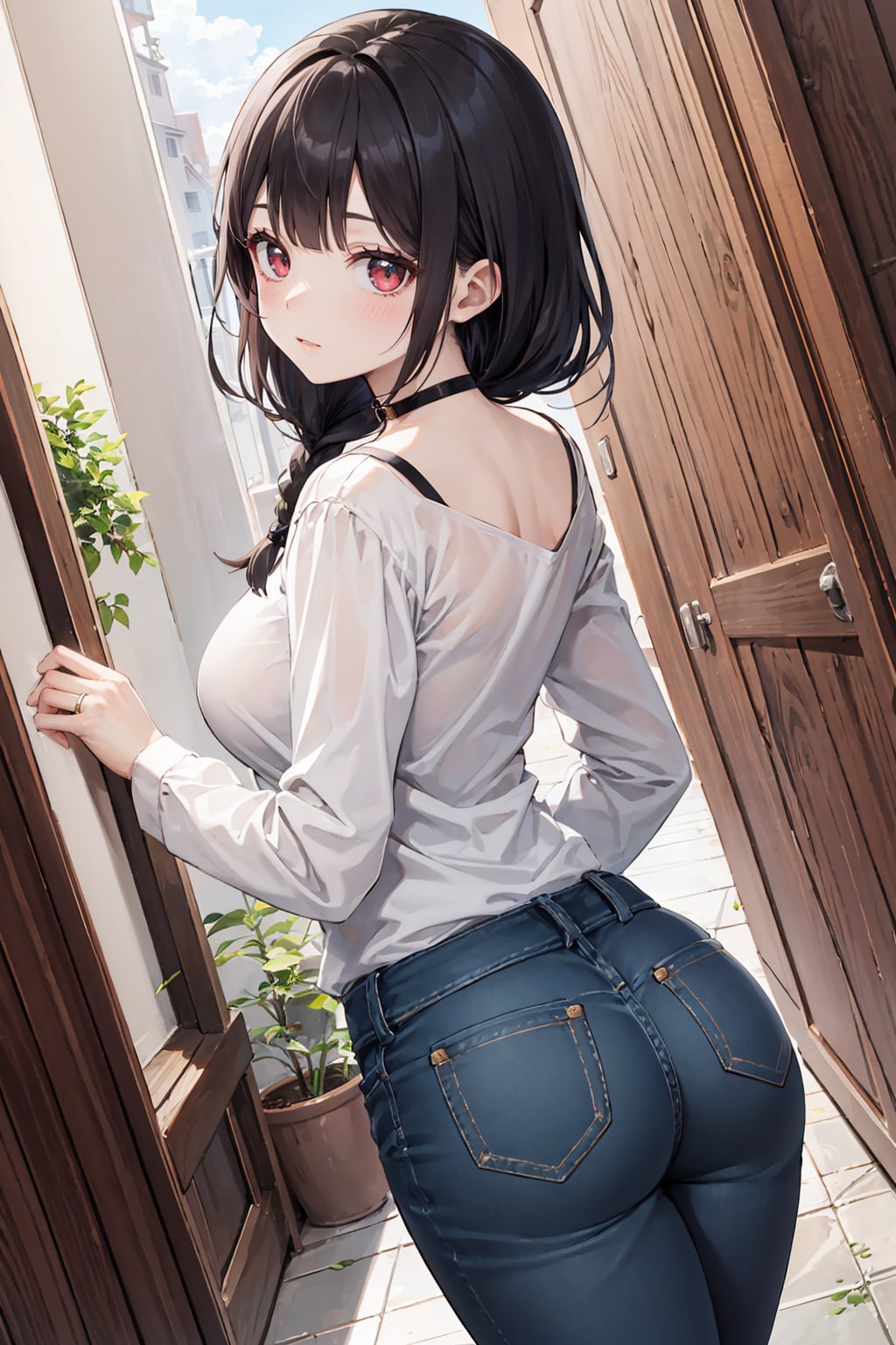 黒髪おさげ巨乳さん_01