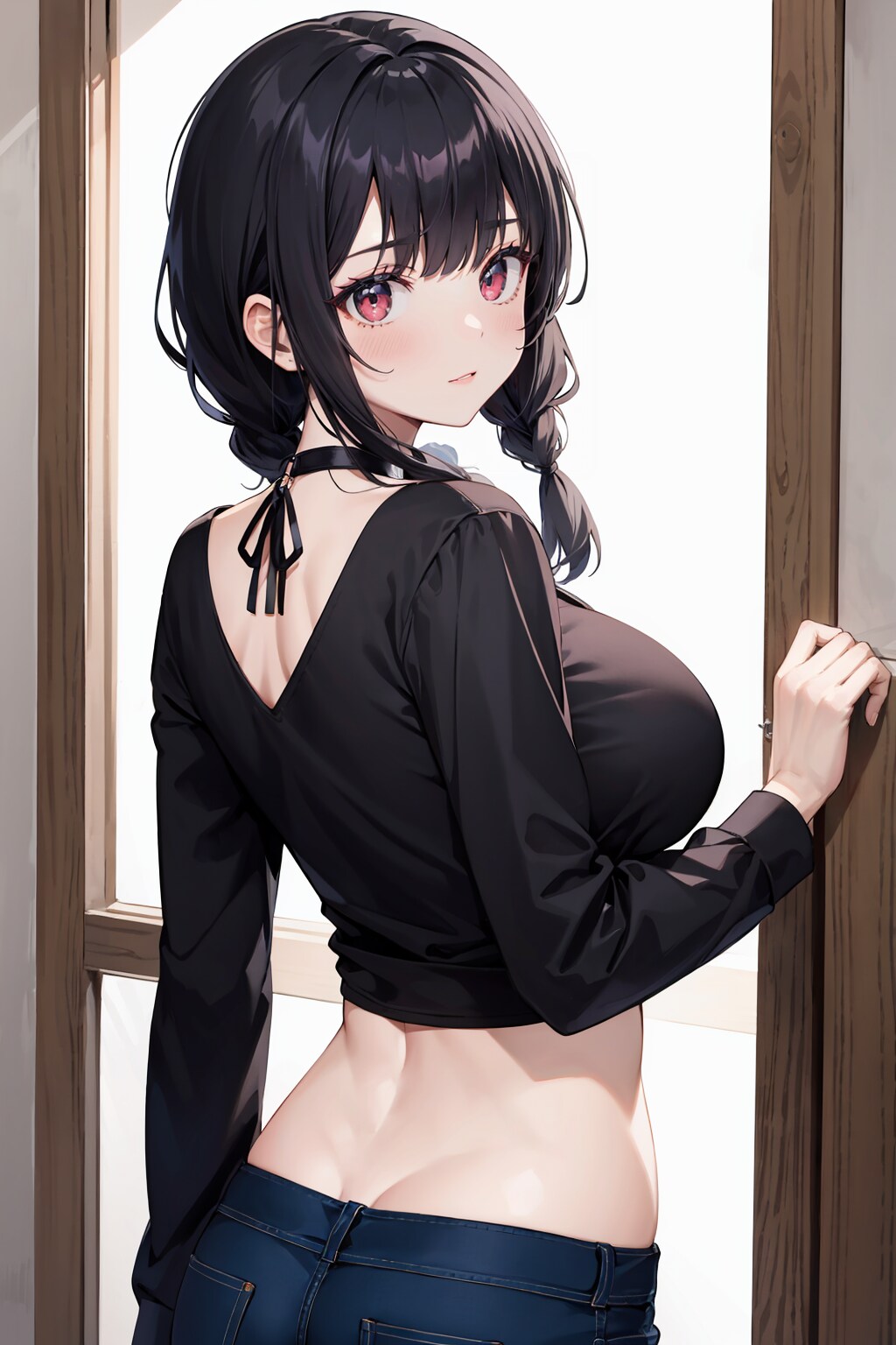 黒髪おさげ巨乳さん_01