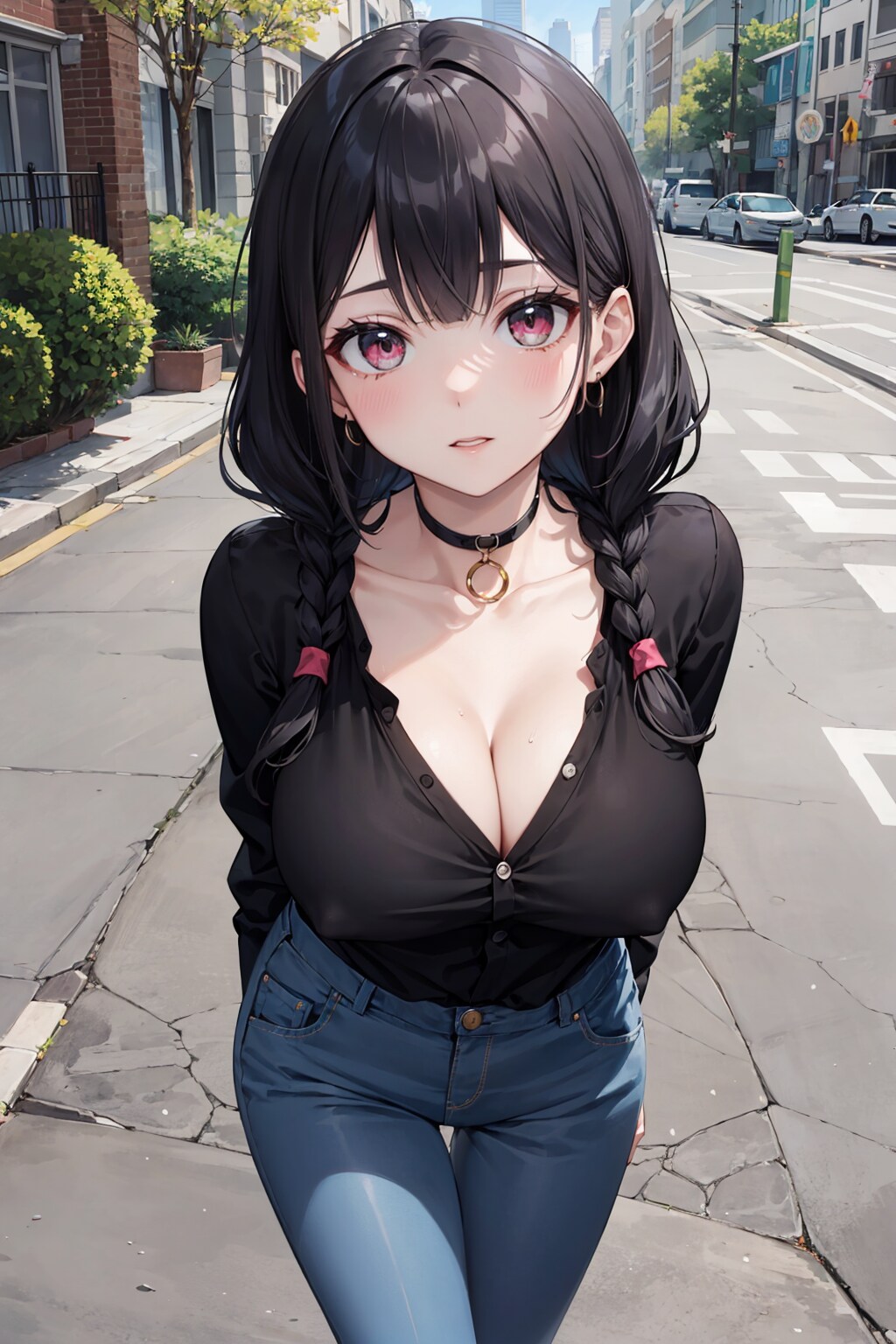 黒髪おさげ巨乳さん_01