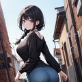 黒髪おさげ巨乳さん_01 5枚目
