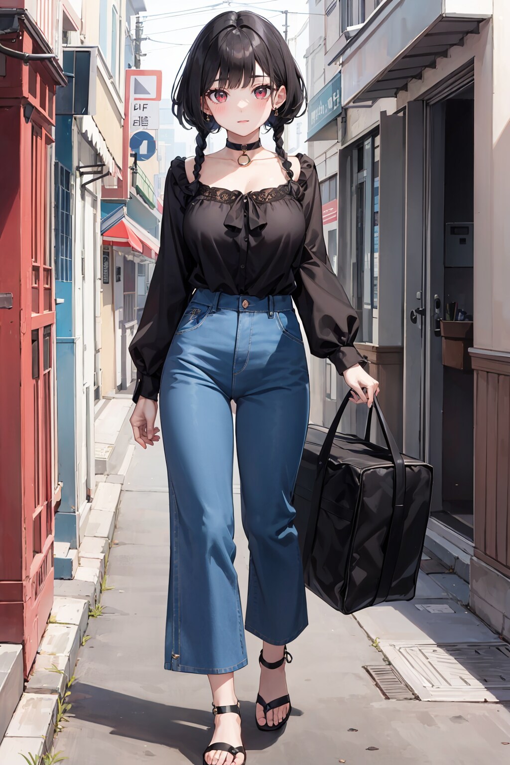 黒髪おさげ巨乳さん_01