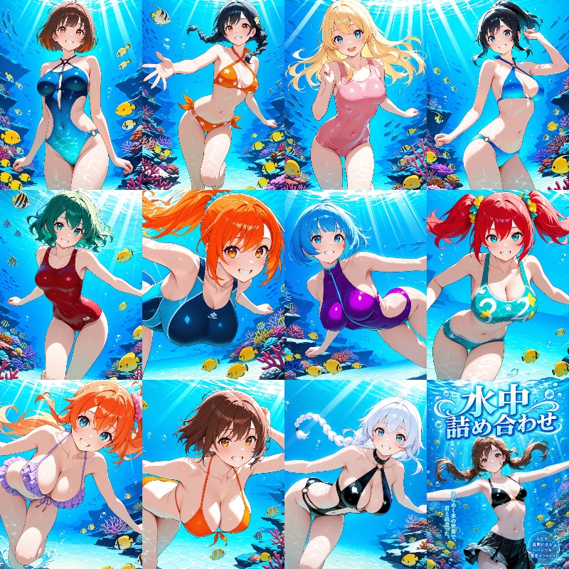 水中詰め合わせ 水着11連ガチャ編２