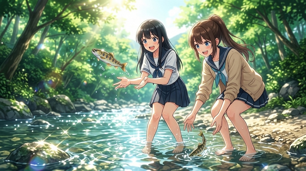 JKの渓流遊び