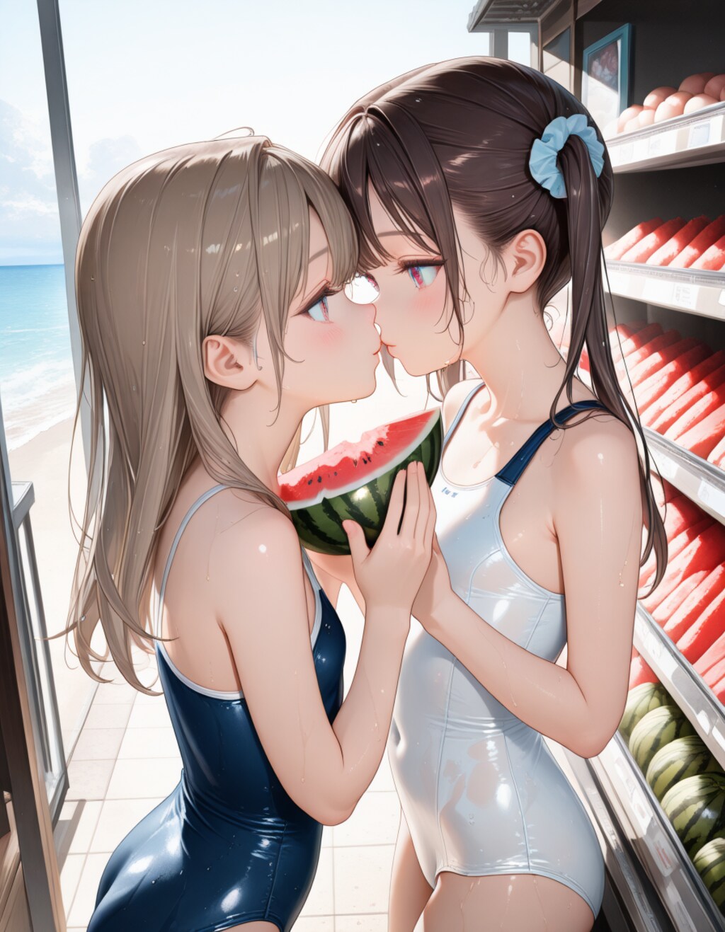 海よりスイカ、より……