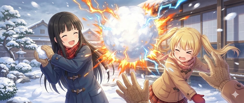 楽しい雪合戦……！？