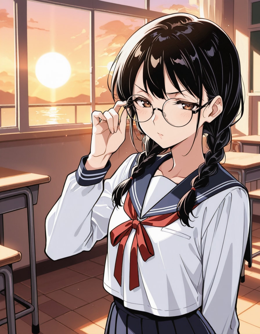 放課後の委員長 | の人気AIイラスト・グラビア