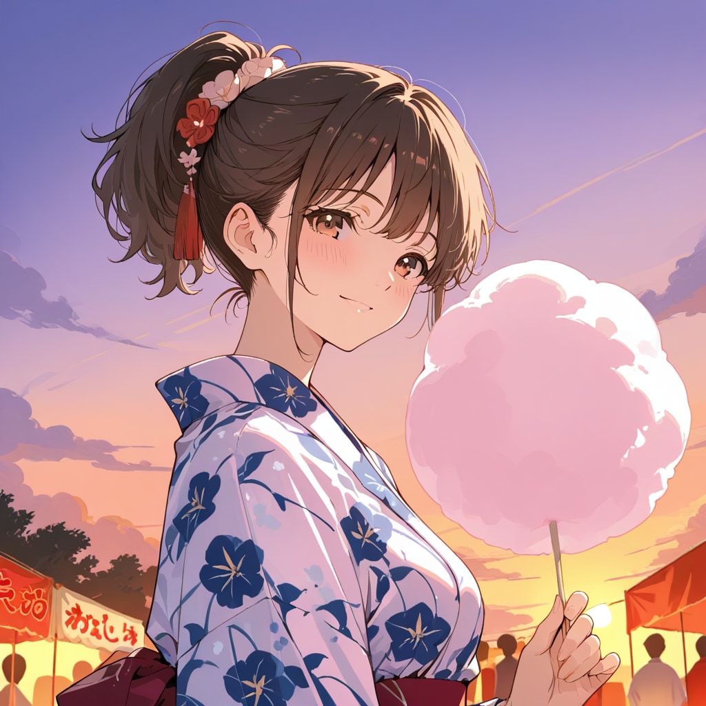 夏祭り（夕暮れ）