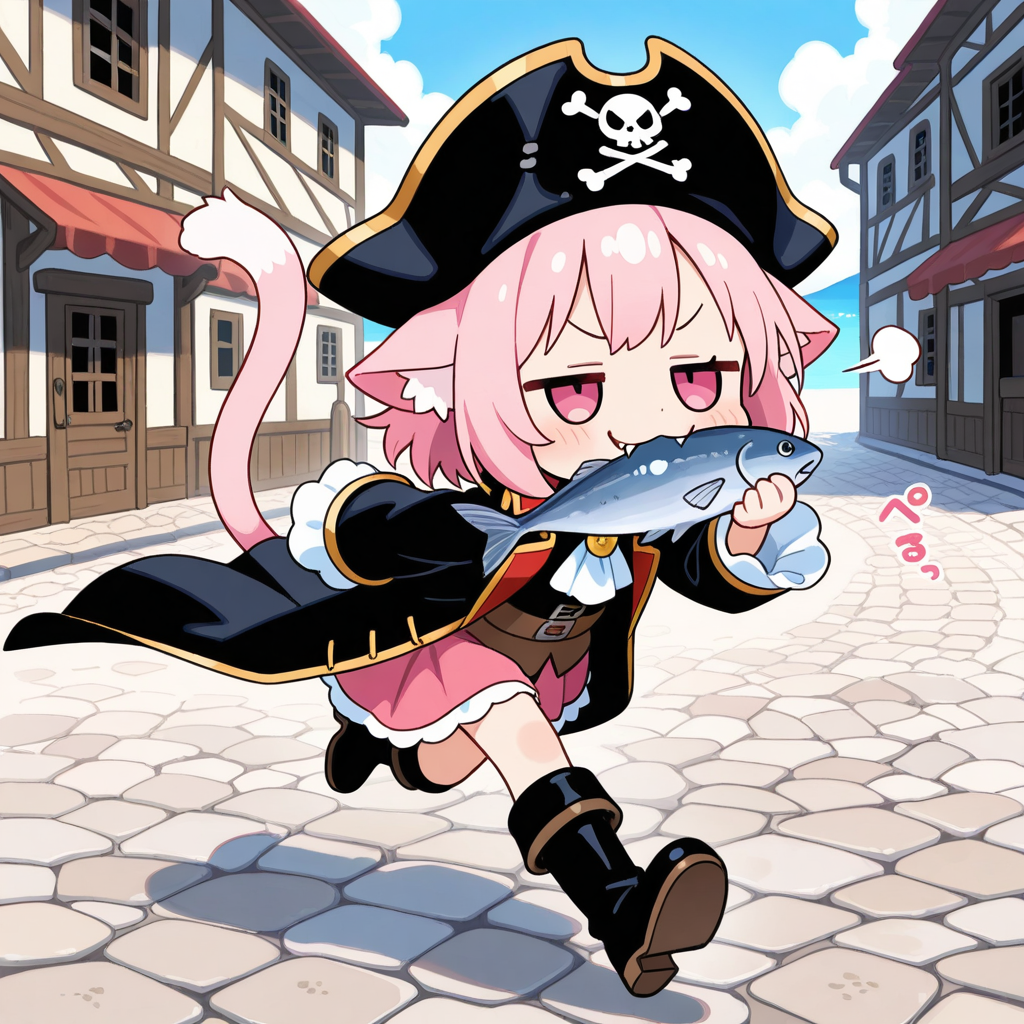 海賊になってもやることは変わらにゃい！！