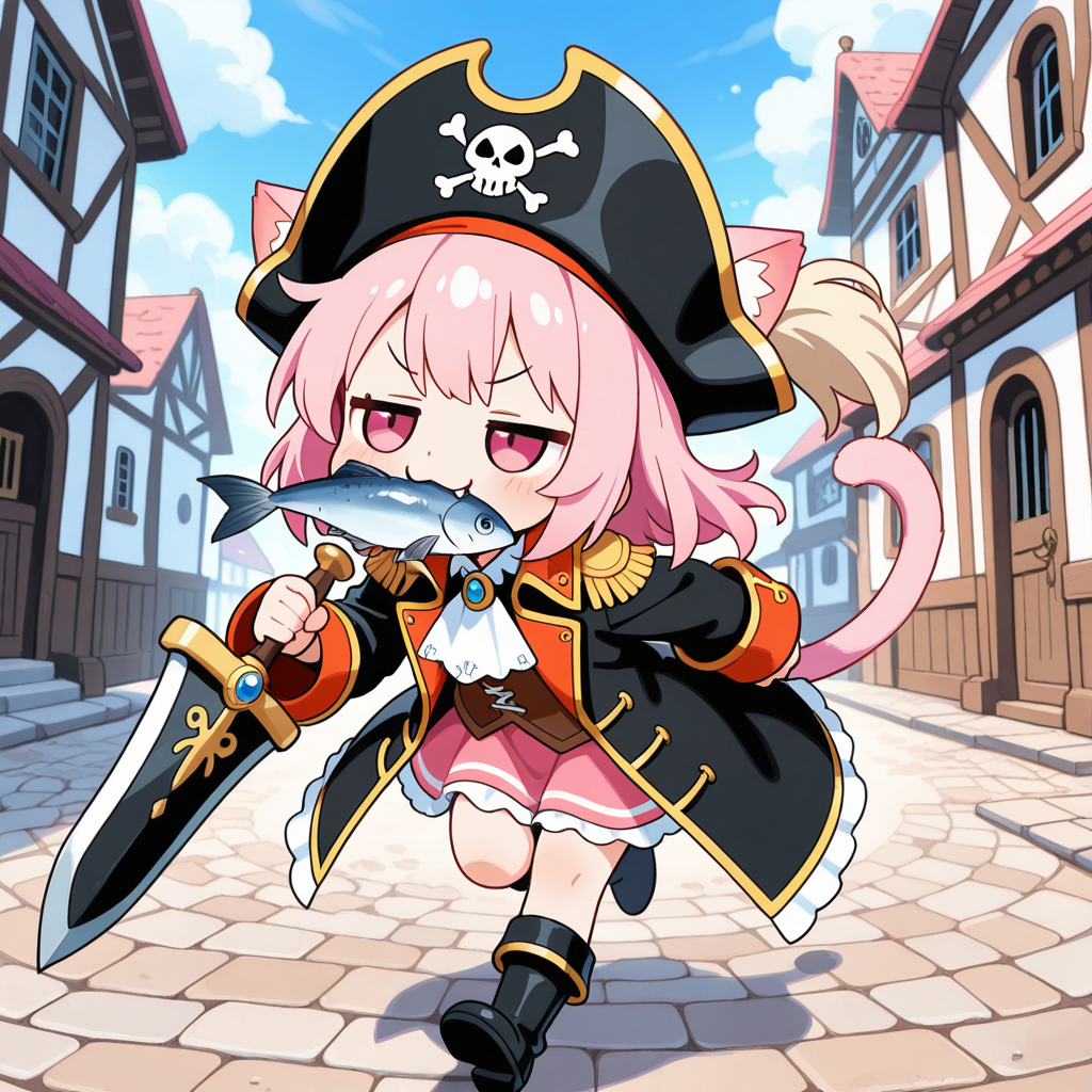 海賊になってもやることは変わらにゃい！！