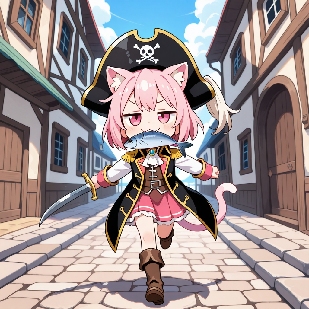 海賊になってもやることは変わらにゃい！！