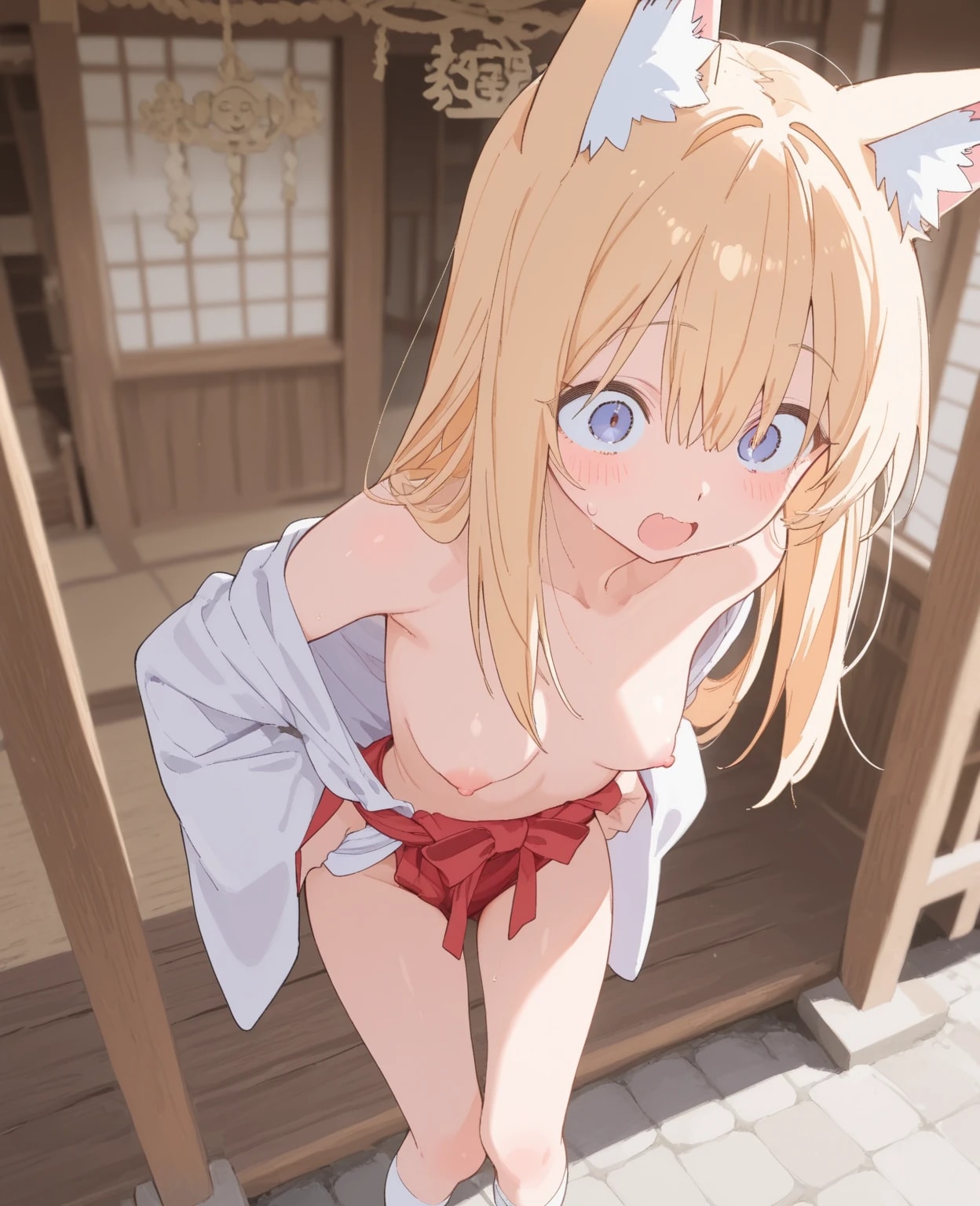 狐巫女の女の子