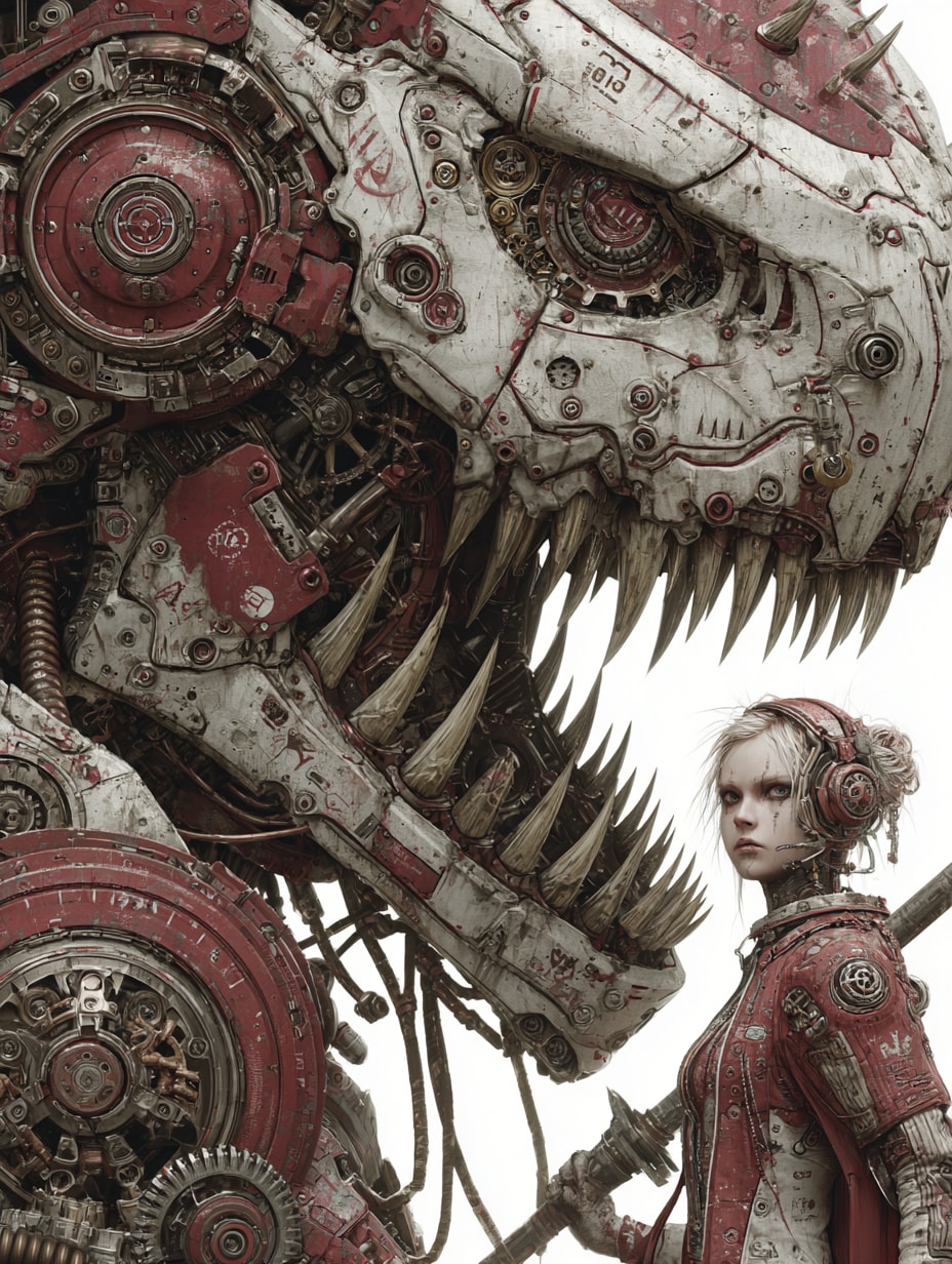 mechanical dinosaur & girl | の人気AIイラスト・グラビア