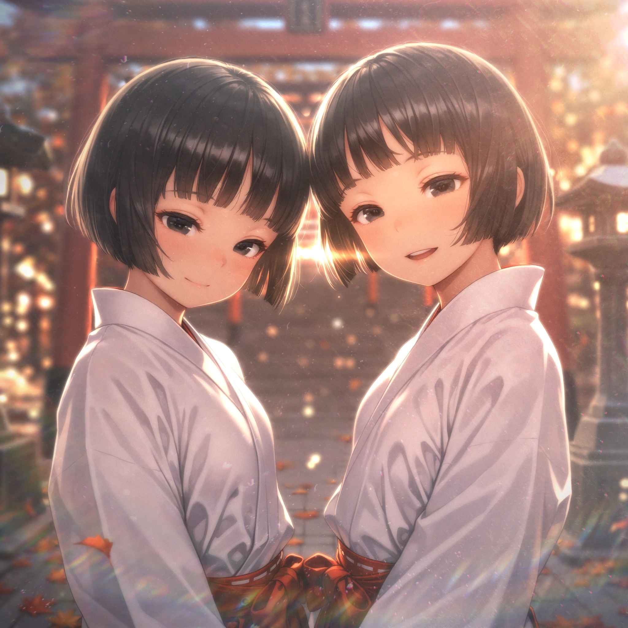 門巫女の双影 | の人気AIイラスト・グラビア