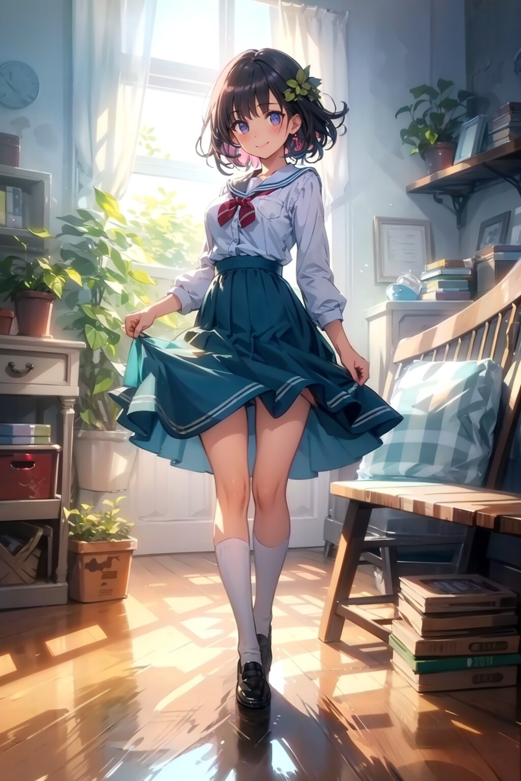 これで制服姿は最後だよ！？いいのかな？？ | の人気AIイラスト・グラビア