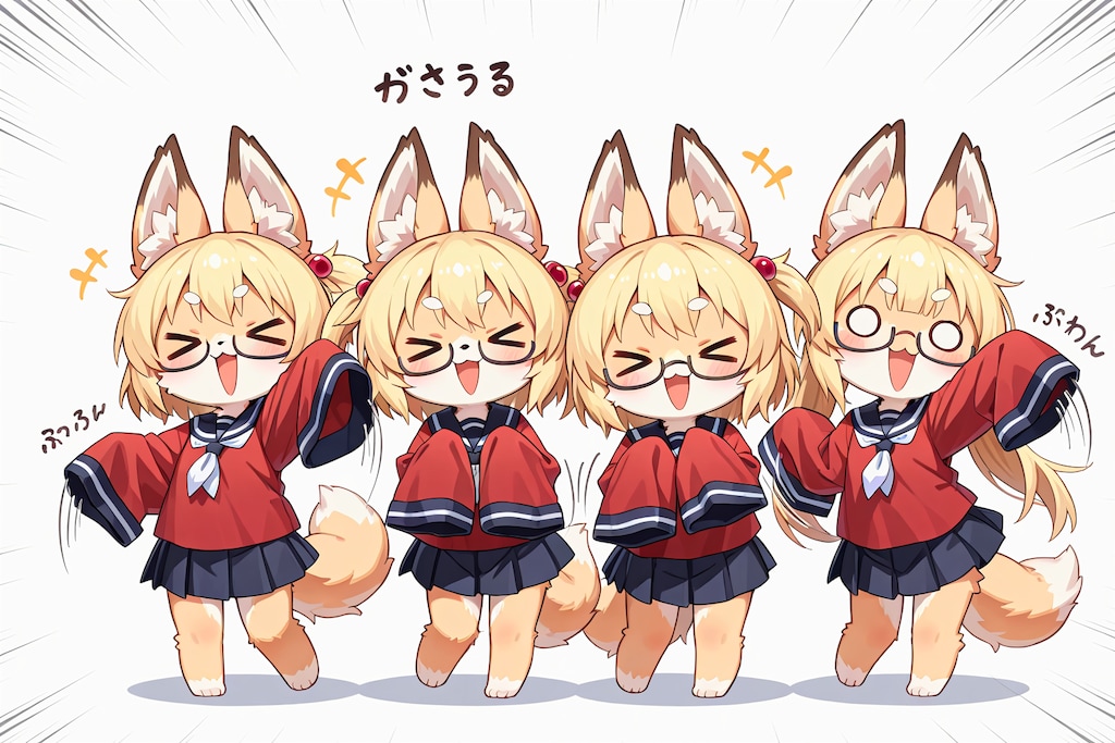 あらぶる眼鏡ケモ萌え袖