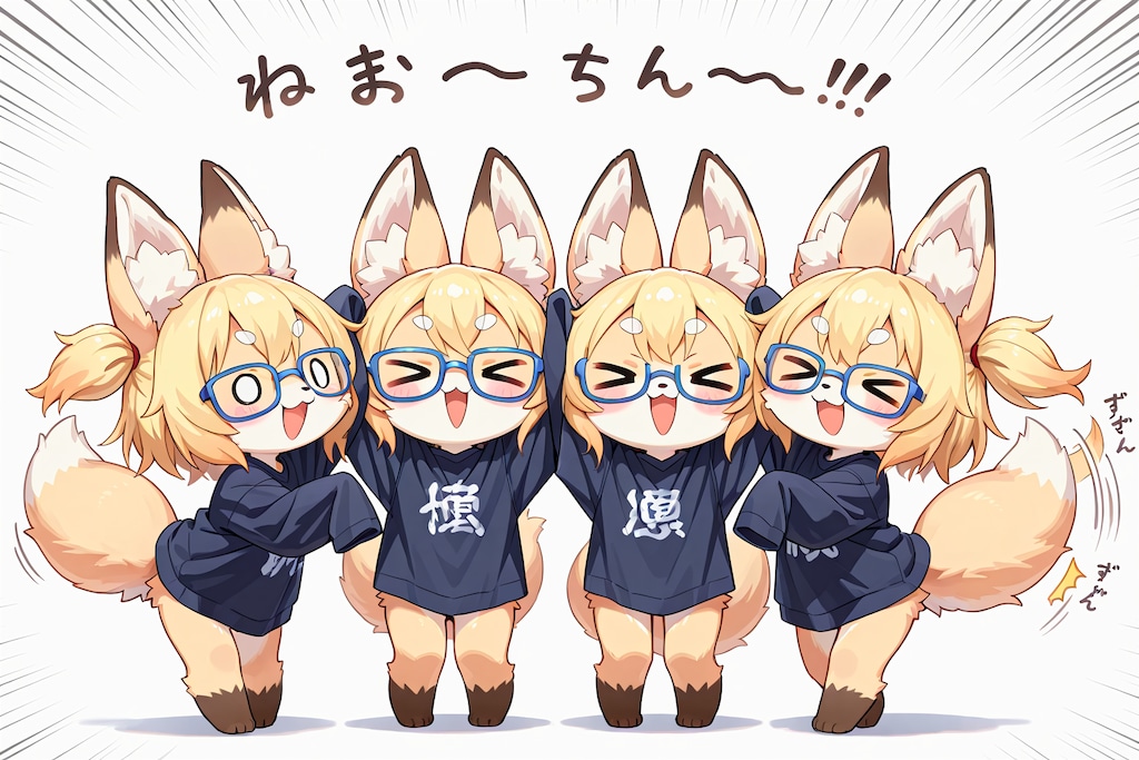 あらぶる眼鏡ケモ萌え袖