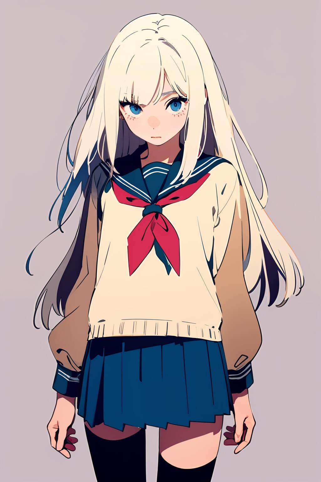 白髪セーラーガール