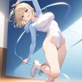 金髪ショート新体操美少女 2枚目
