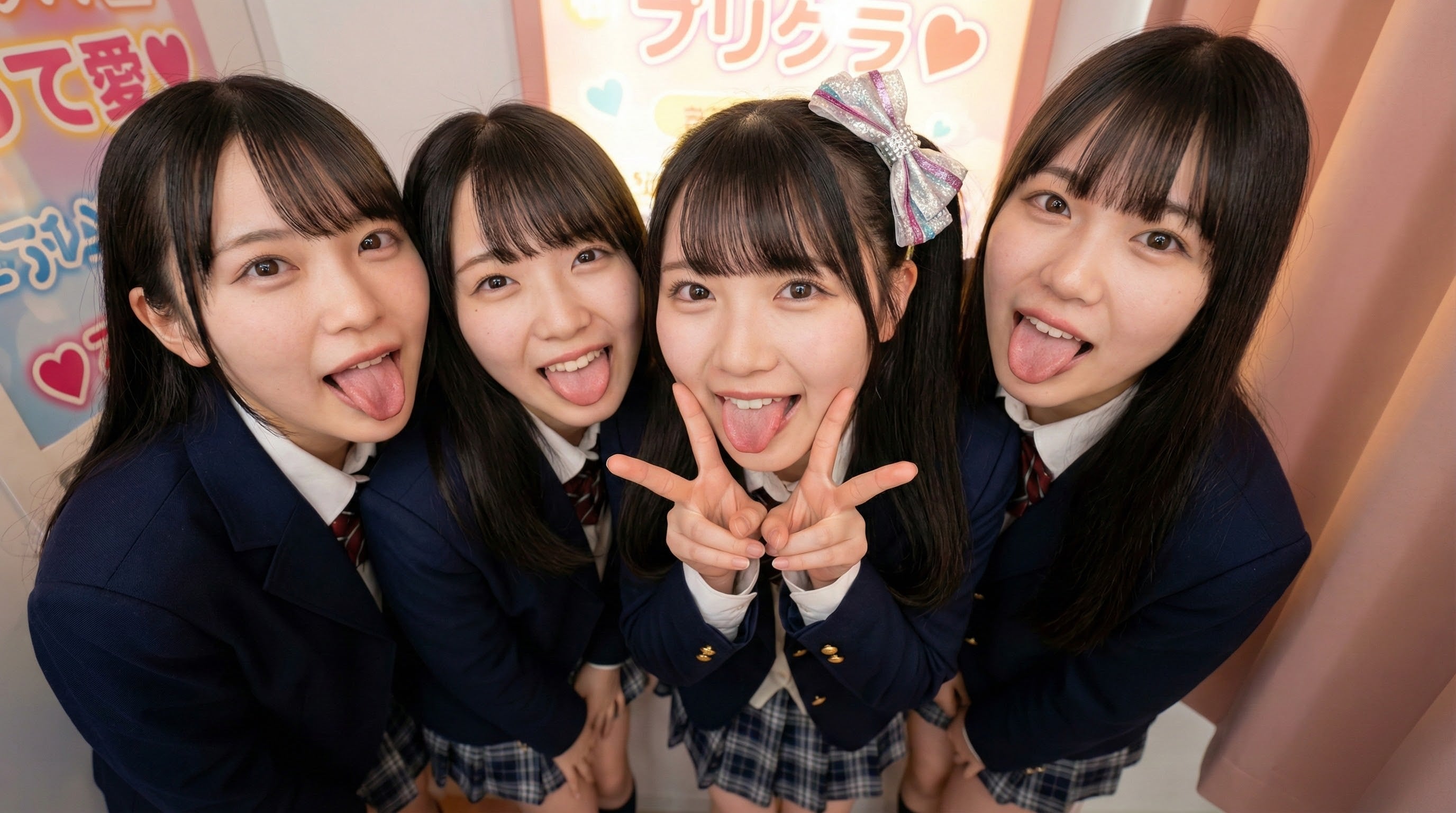 悪いコあつまれ。〜舌出し制服美少女〜【AI写真集】 Vol.2⑫ | の人気AIイラスト・グラビア