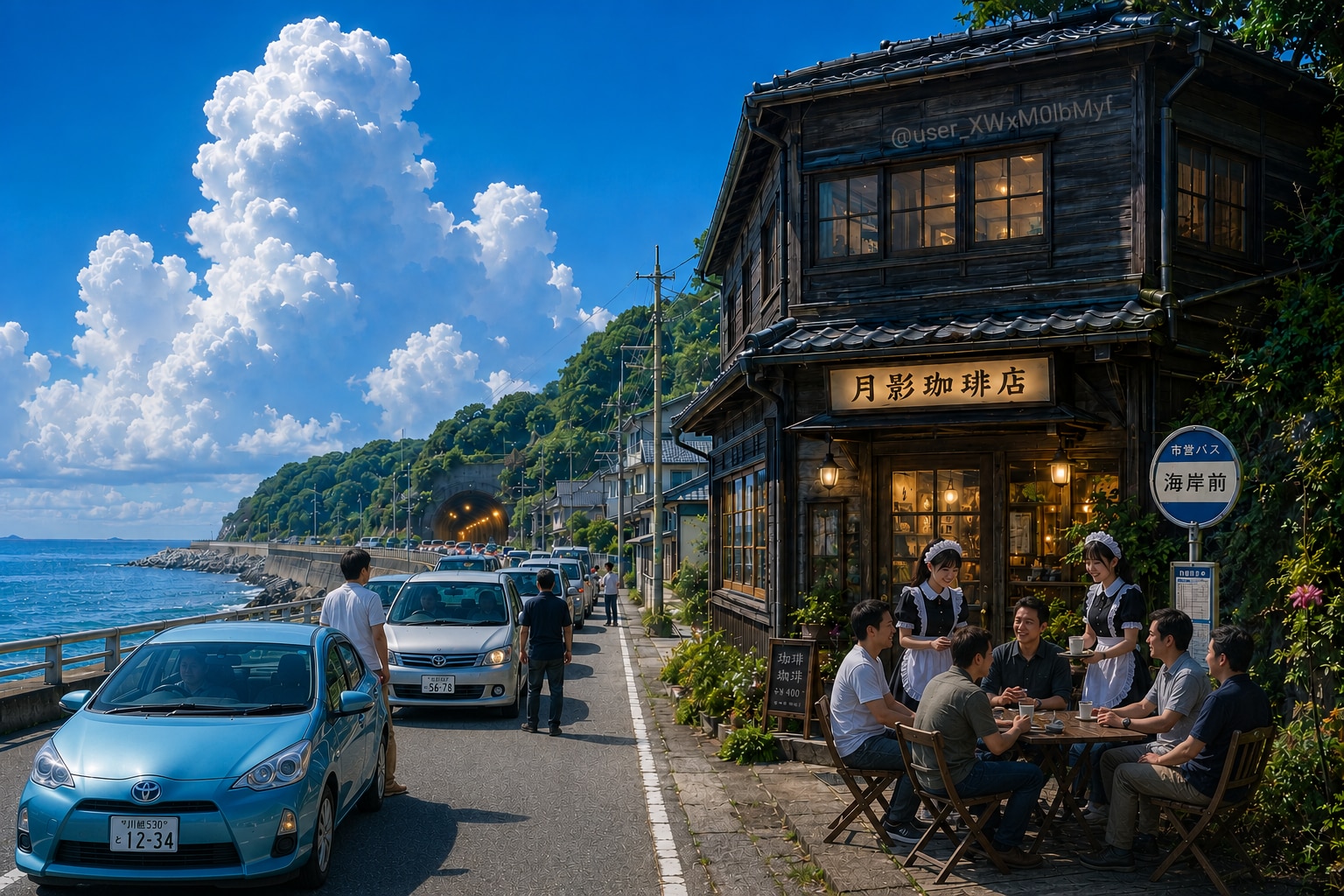 海岸前の「月影珈琲店」　７
