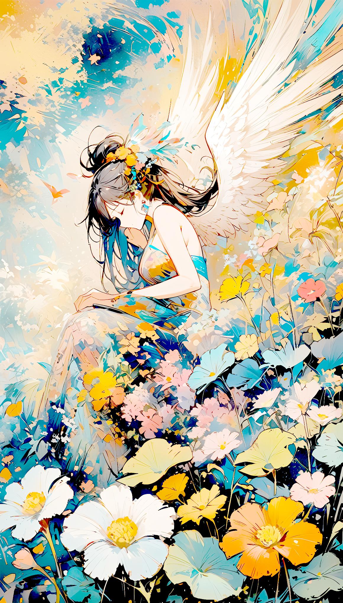 花と天使 | の人気AIイラスト・グラビア