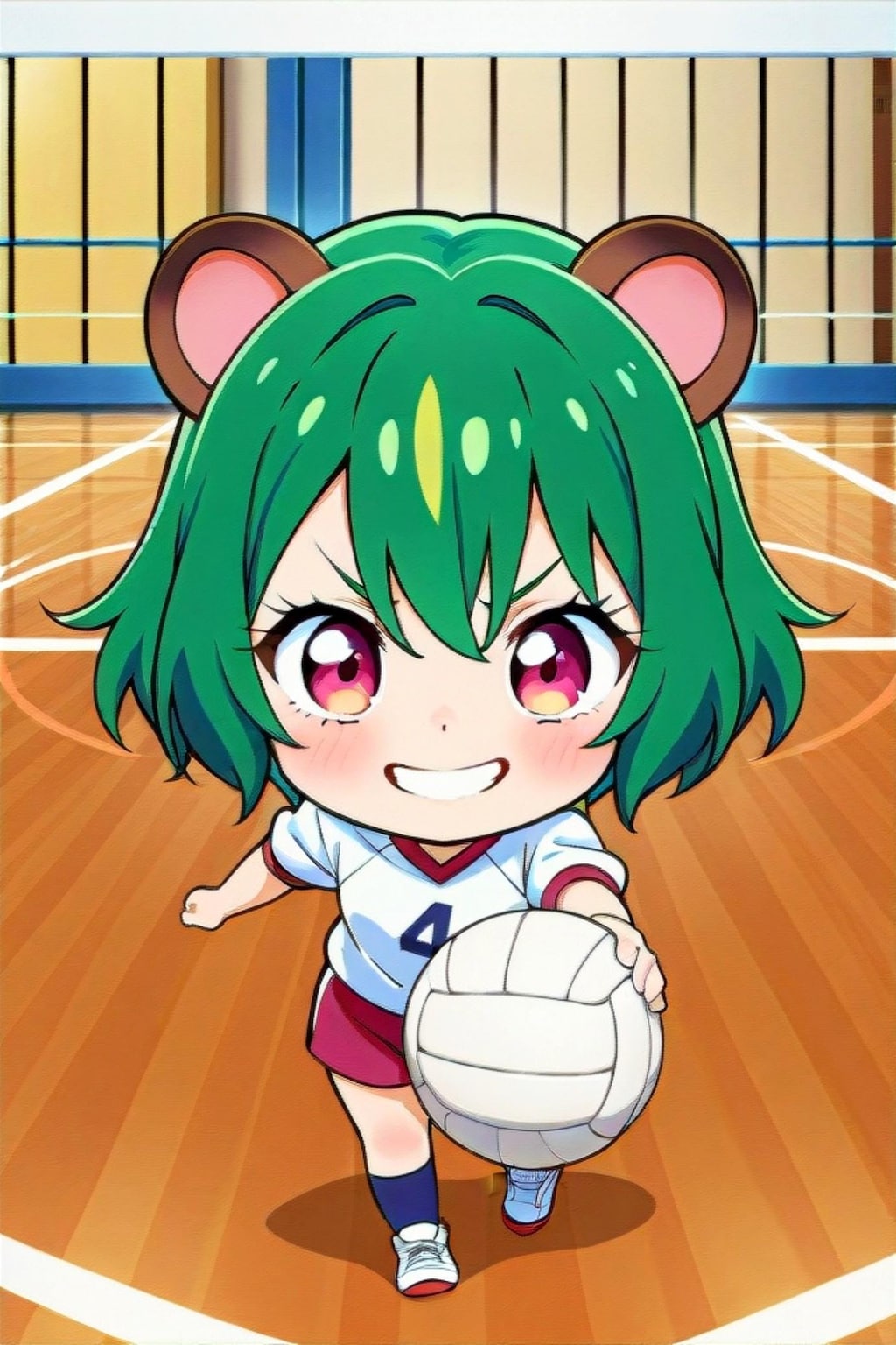 バレー部の緑髪ちゃん