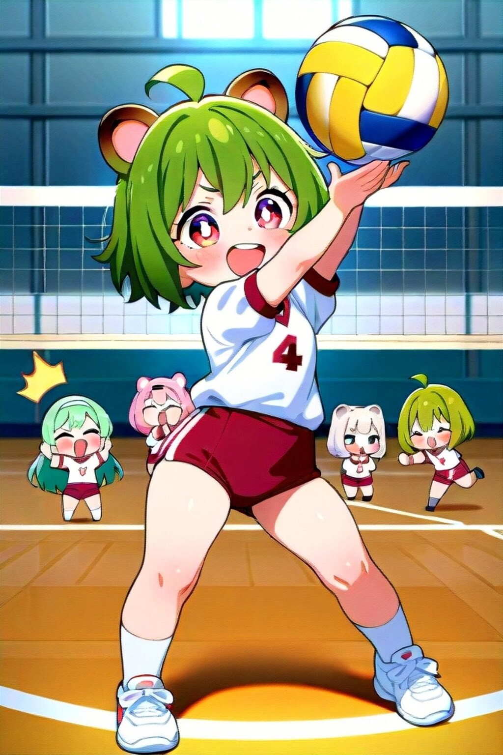 バレー部の緑髪ちゃん