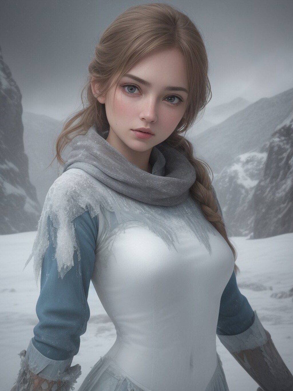 スバールバル諸島の娘