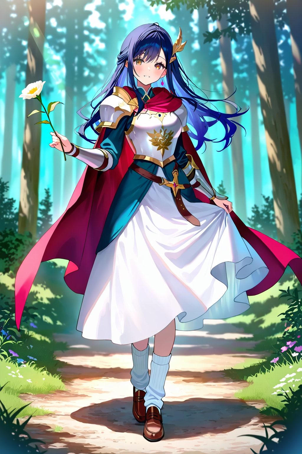 Gloria the Austrian Knight giving you a flower