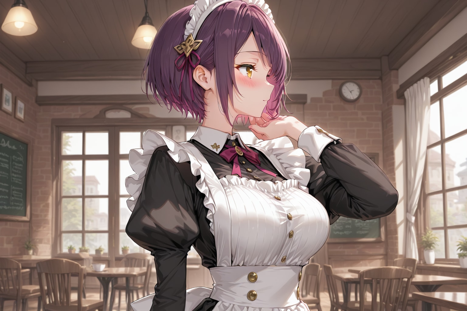 おはようございます（挨拶メイドの芽衣ちゃん） | の人気AIイラスト・グラビア