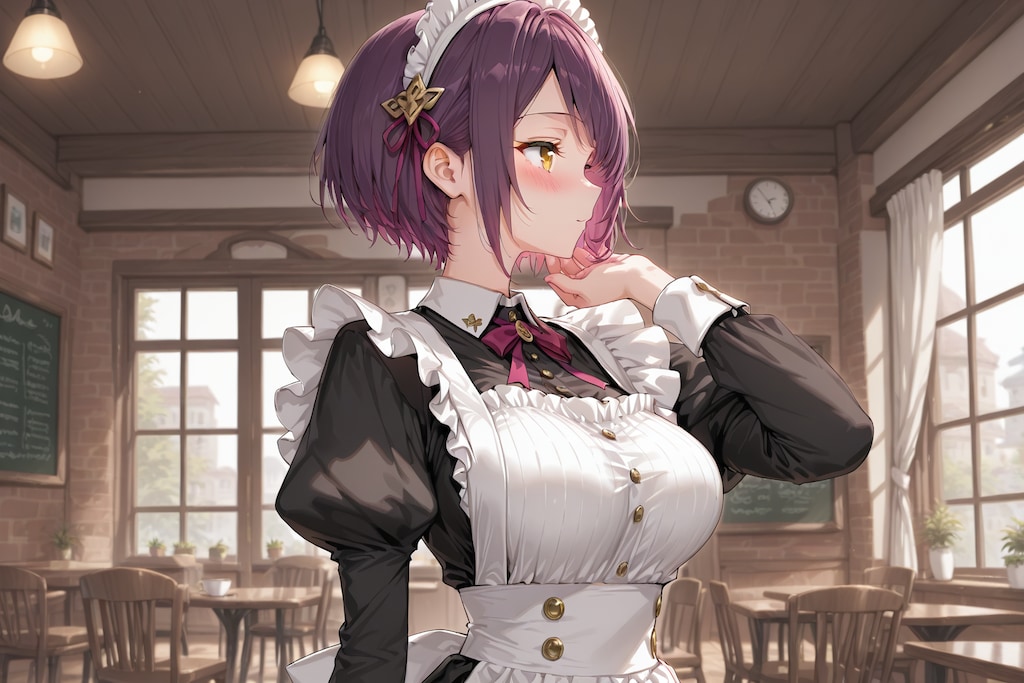 おはようございます（挨拶メイドの芽衣ちゃん）