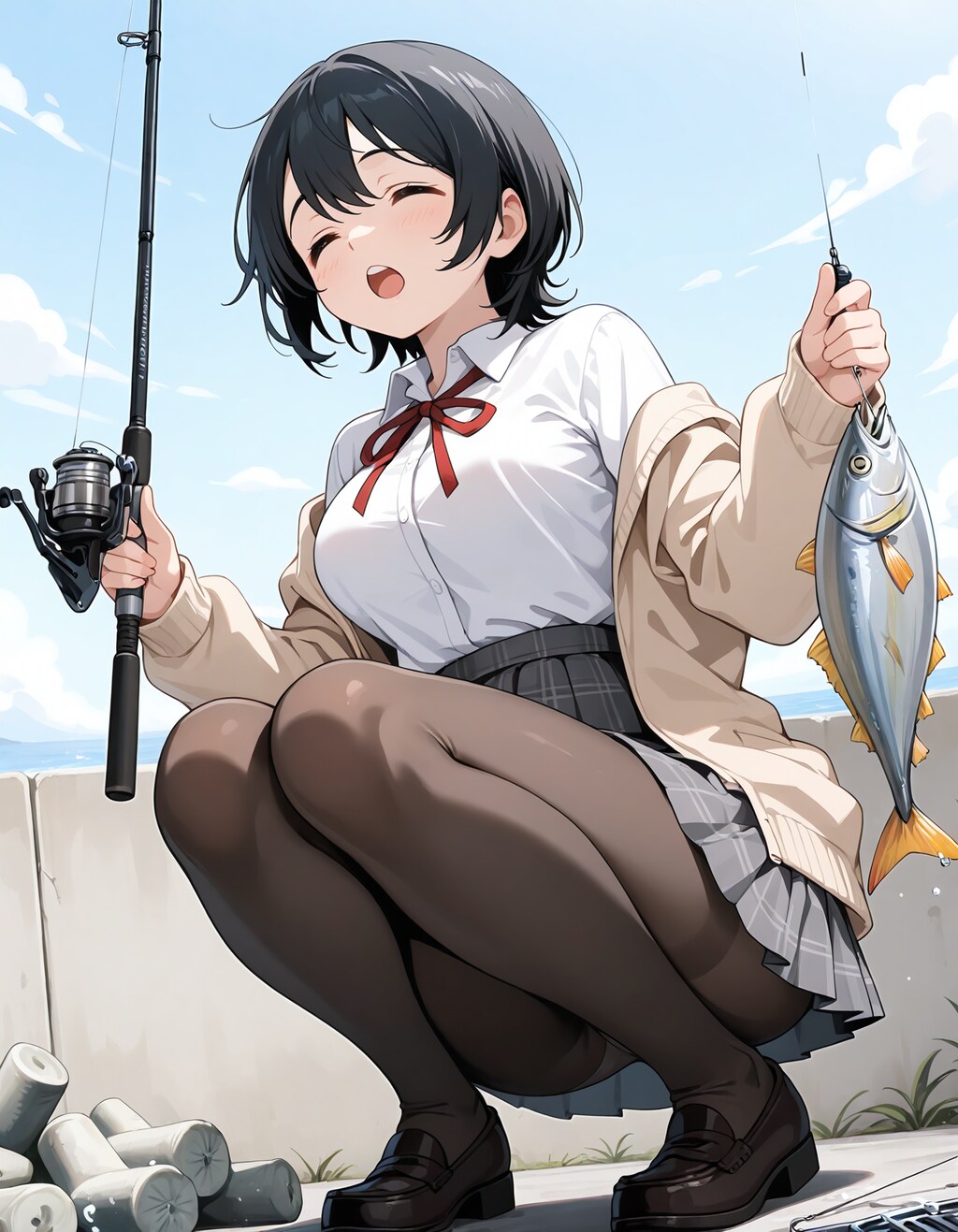 やっと釣れたー