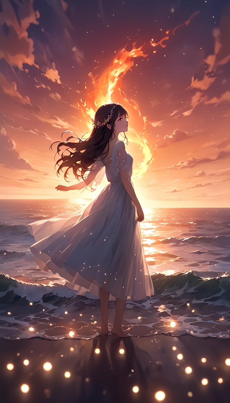 夕日と少女 | の人気AIイラスト・グラビア