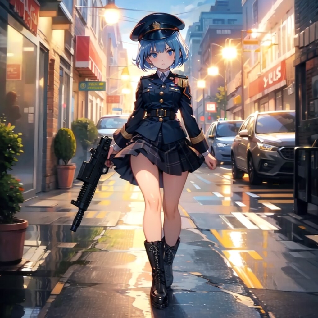 巡回中の軍人さん