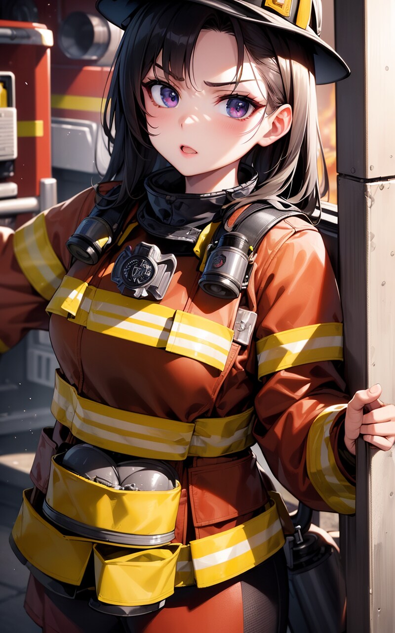 かわいい消防士さん