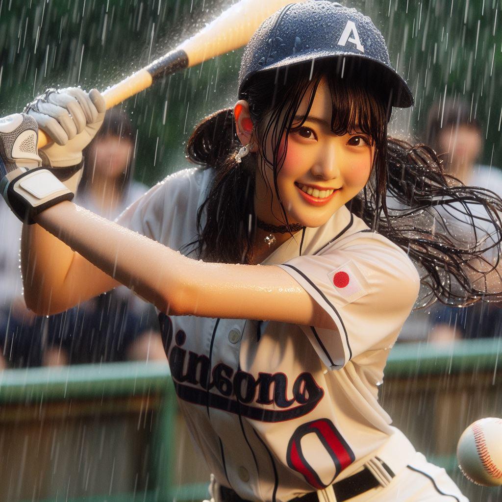 雨の野球