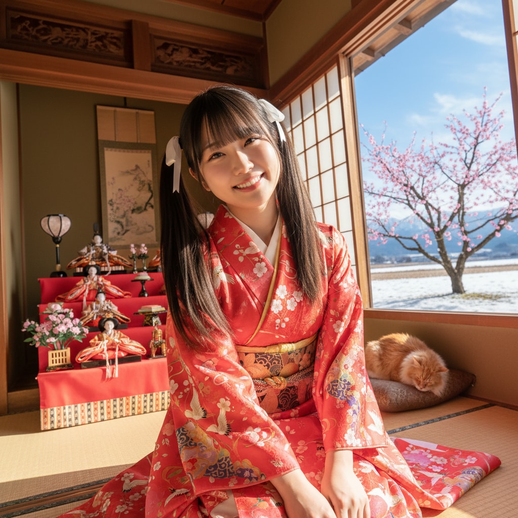 黒ツイさん。3月3日 #雛祭り #桃の節句