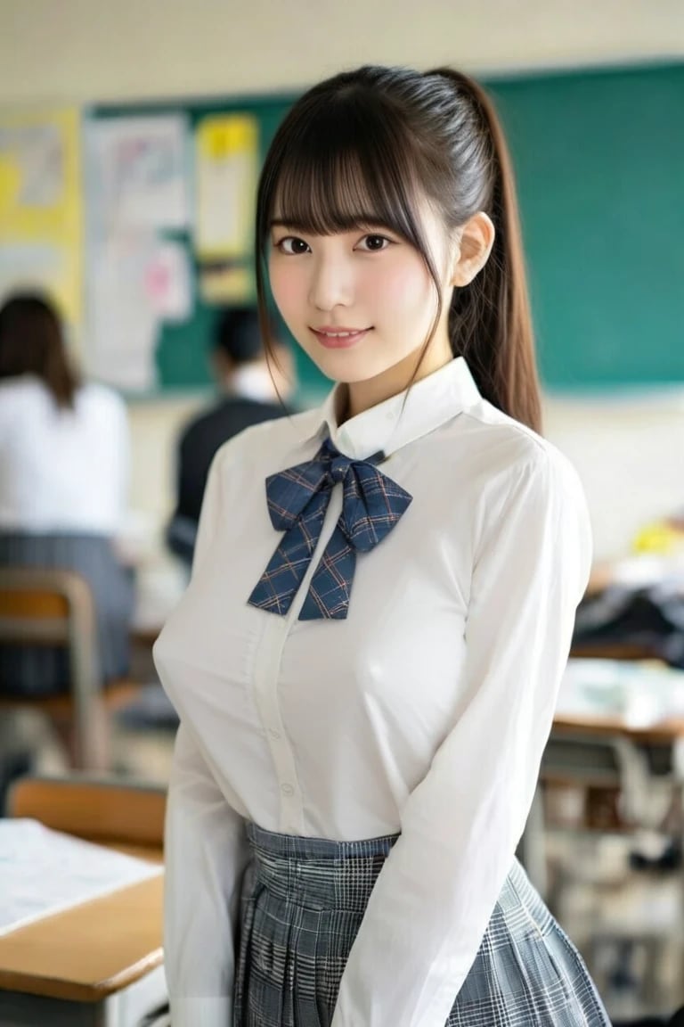 ノーブラ女子◯生・1